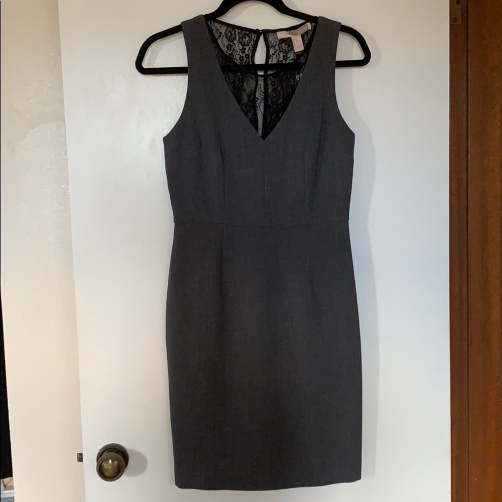 NWT Forever 21 Charcoal Gray Lace Detail Dress